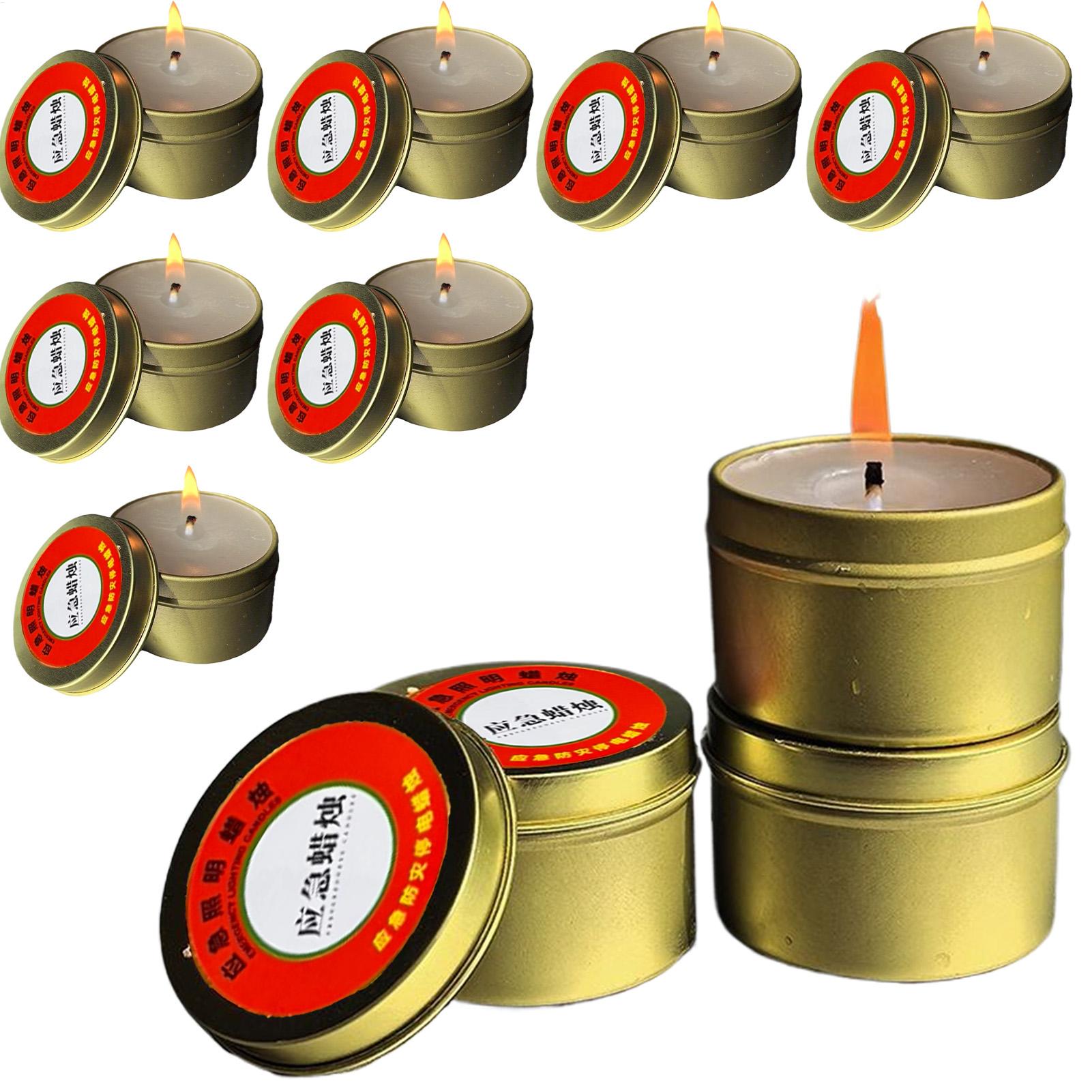Power Outage Light - Langdurige noodkaarsen, 10 stuks ongeparfumeerde vlamloze